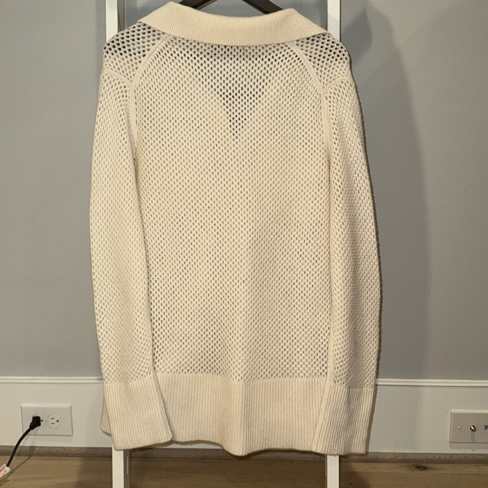 Banana Republic HERITAGE BRIA MERINO-CASHMERE JACKET size L EUC Cream - Picture 7 of 7